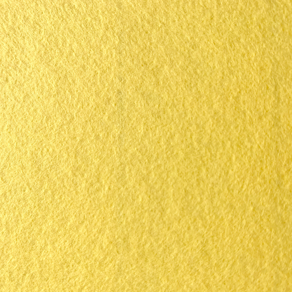 close up of light yellow felt