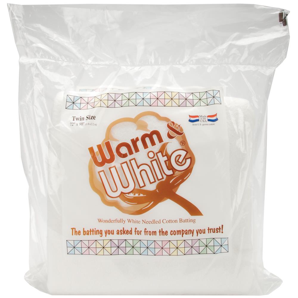 Warm & White Cotton Batting - Twin