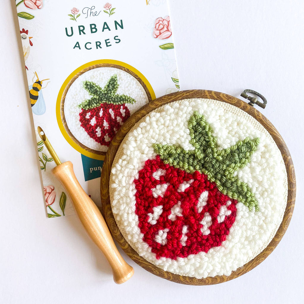 Urban Acres Punch Needle Kit - Strawberry