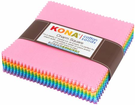 Charm Squares - Kona Pastel Rainbow