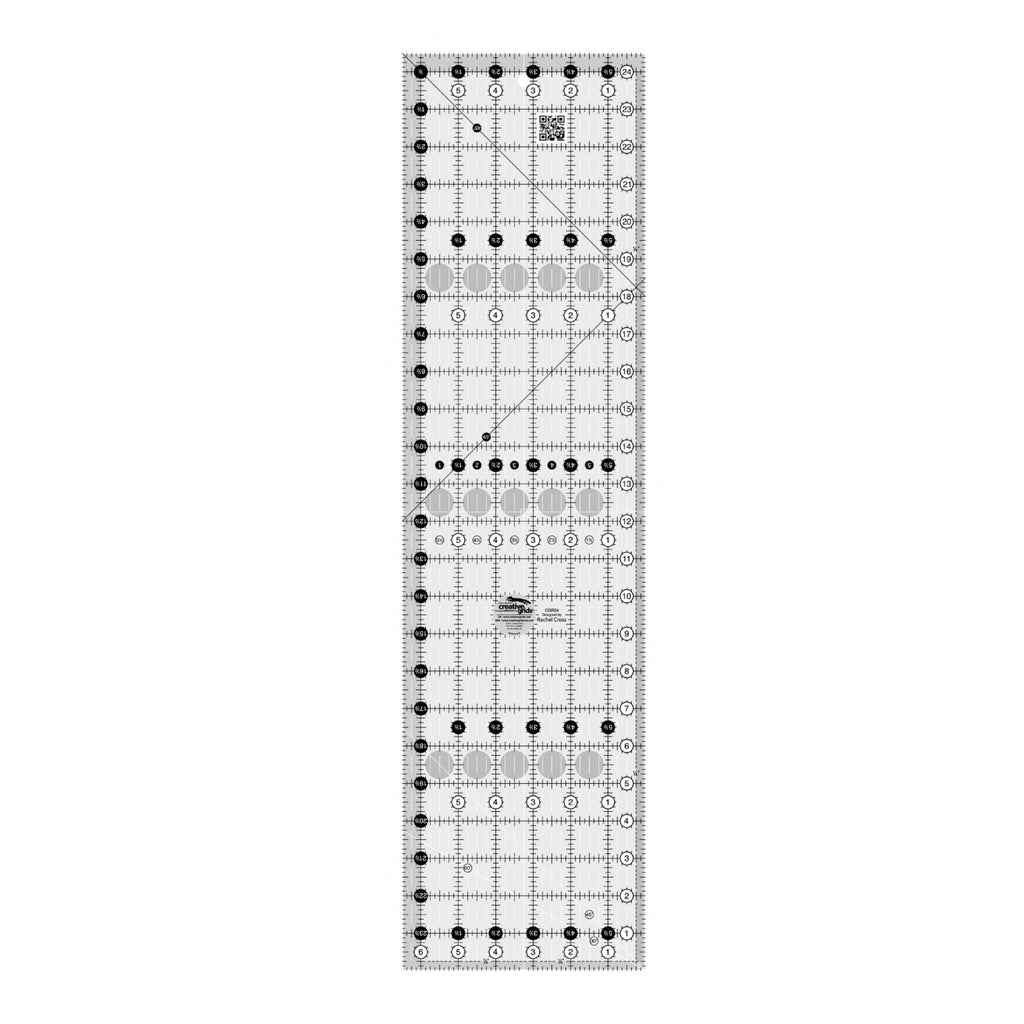 Creative Grids Non Slip Ruler - 6.5" x 24.5"
