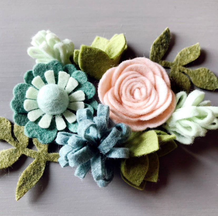 Mini Felt Flower Craft Kit | Succulent