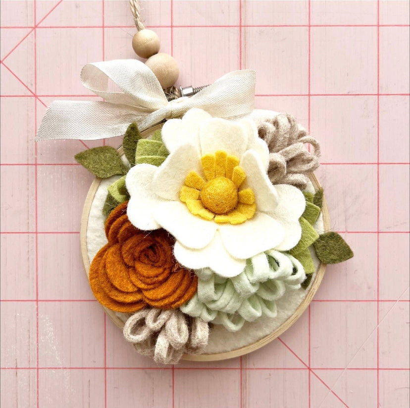 felt succulent craft kit Mini Felt Flower Craft Kit | Autumn Succulent