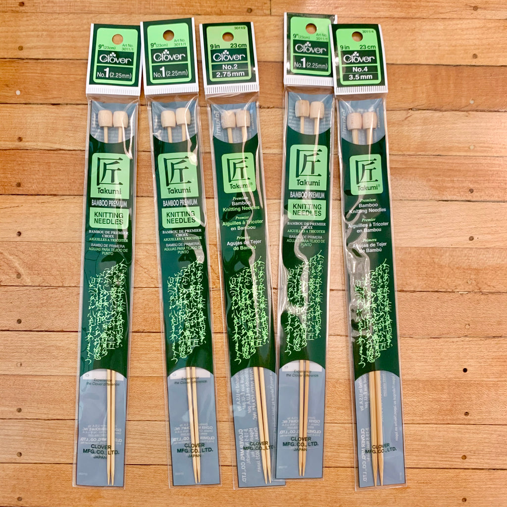 KNITTING NEEDLES Size 10 1/2 65mm Bamboo Premium Clover 9 Long 