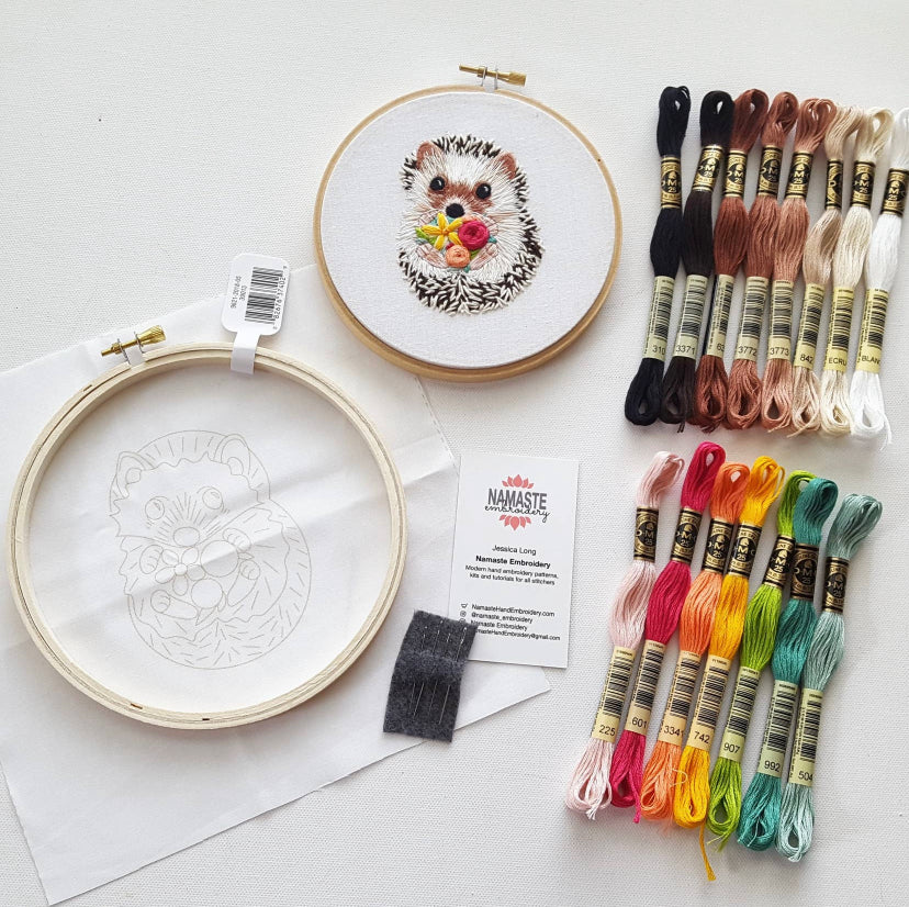 Hedgehog Embroidery Kit