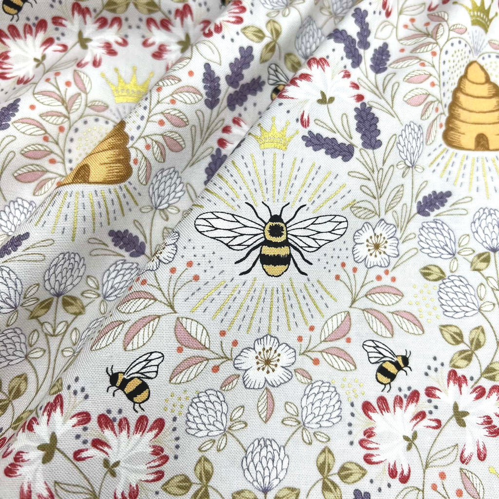 Honey Bee - Metallic Bee Hive in Dark Cream