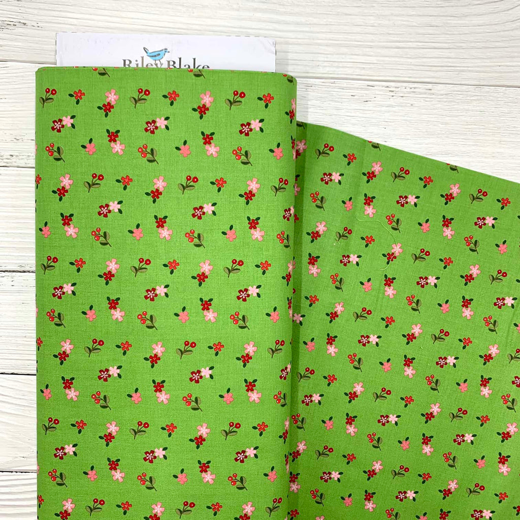 Holly Holiday - Ditzy Floral in Basil