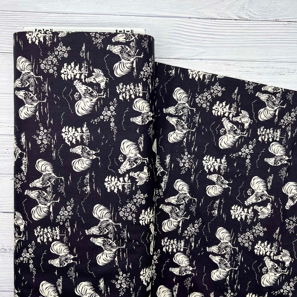 Rooster Farmhouse - Rooster Monotone in Black