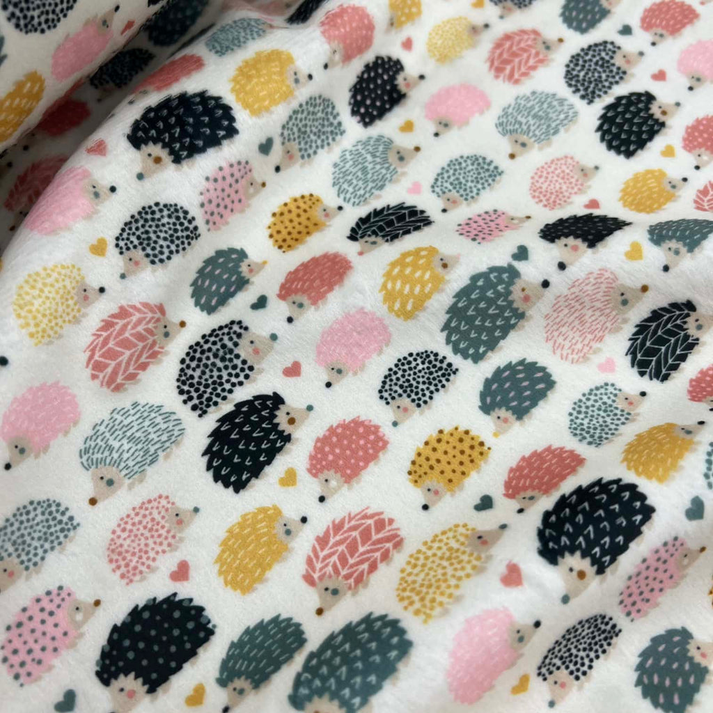 Hedgehogs Minky Fabric