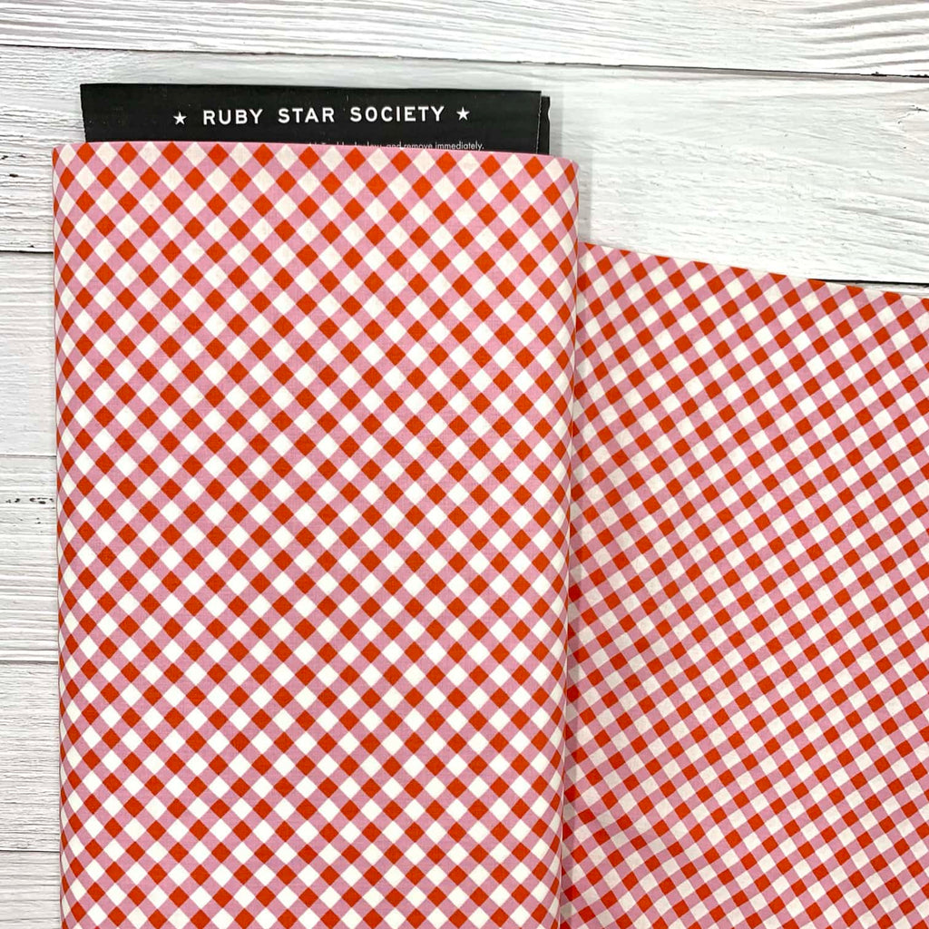 Food Group - Painted Gingham in Kiss